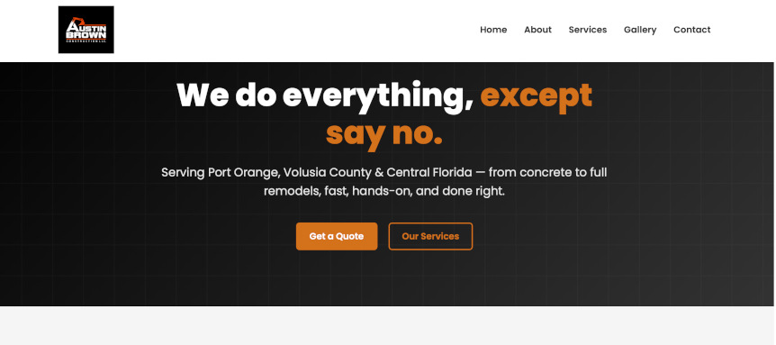 Austin Brown Construction — Website Design & Local SEO