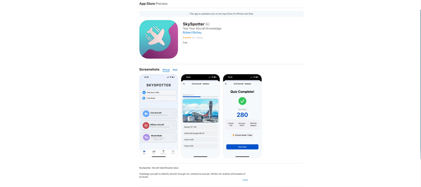 SkySpotter — iOS App Design & Development